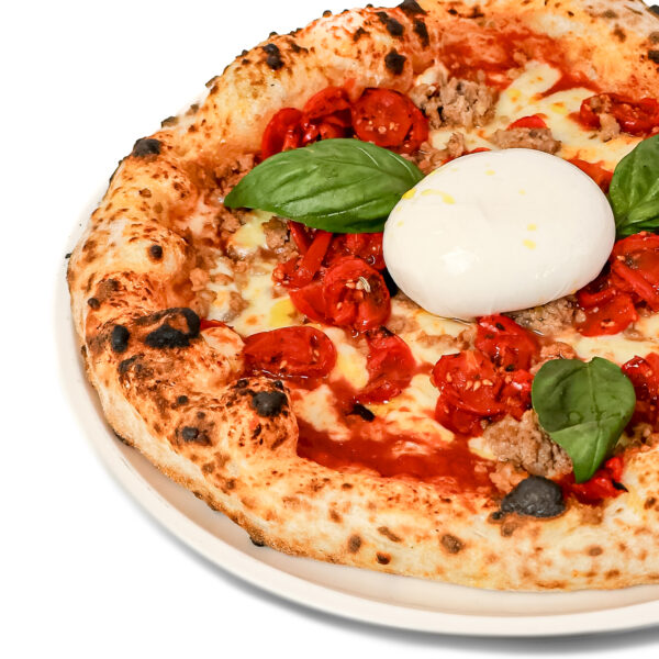 PIZZA SALSICCIA E BURRATA
